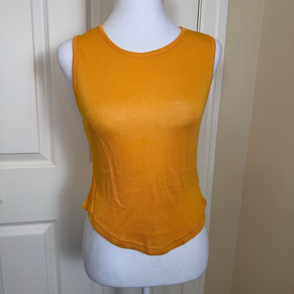 Princess Polly Corbo Tank Top Orange Size 8 Open Knit *New with Tags* - Picture 2 of 8